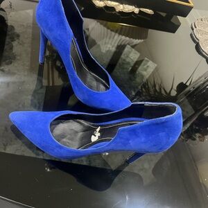 Kendall & Kylie Vibrant Blue Suede Heels
